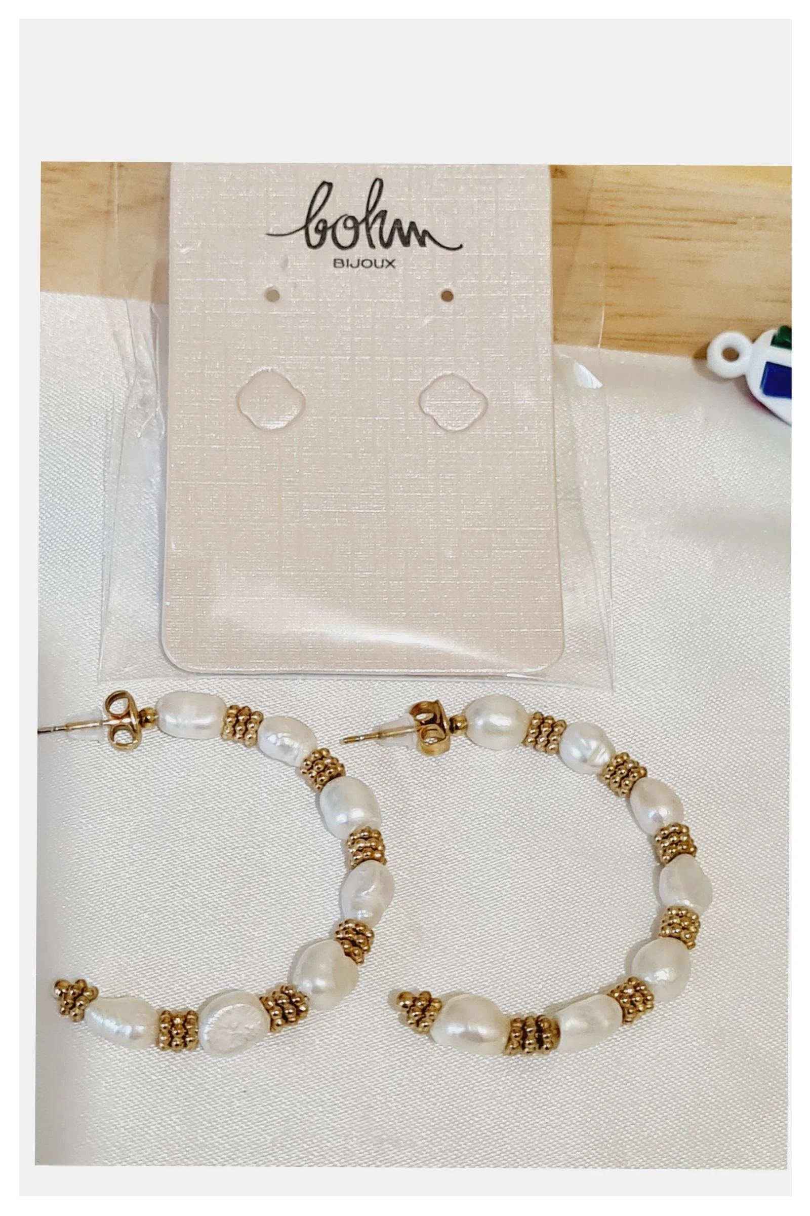 Créoles Bohm perles d'eau douce 